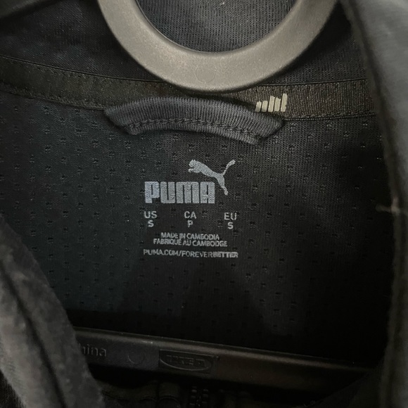 Puma Black and Grey Track Jacket Zip Up Zip Pockets Men’s Small - Picture 3 of 5